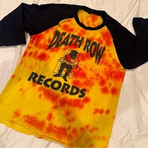 District Yellow & Orange Tie-Dye Death Row Records Raglan Long Sleeve